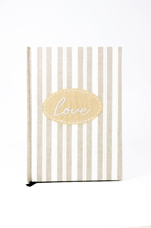 "Love" Hand-Embroidered Journal