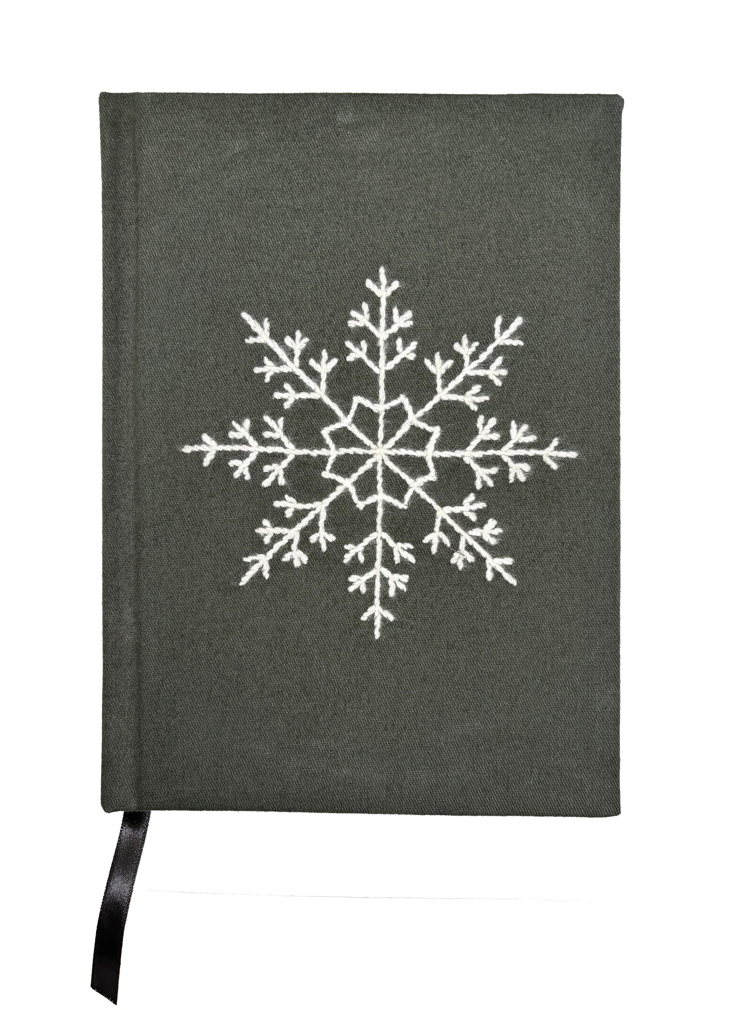“Snowflake” Hand-Embroidered Journal