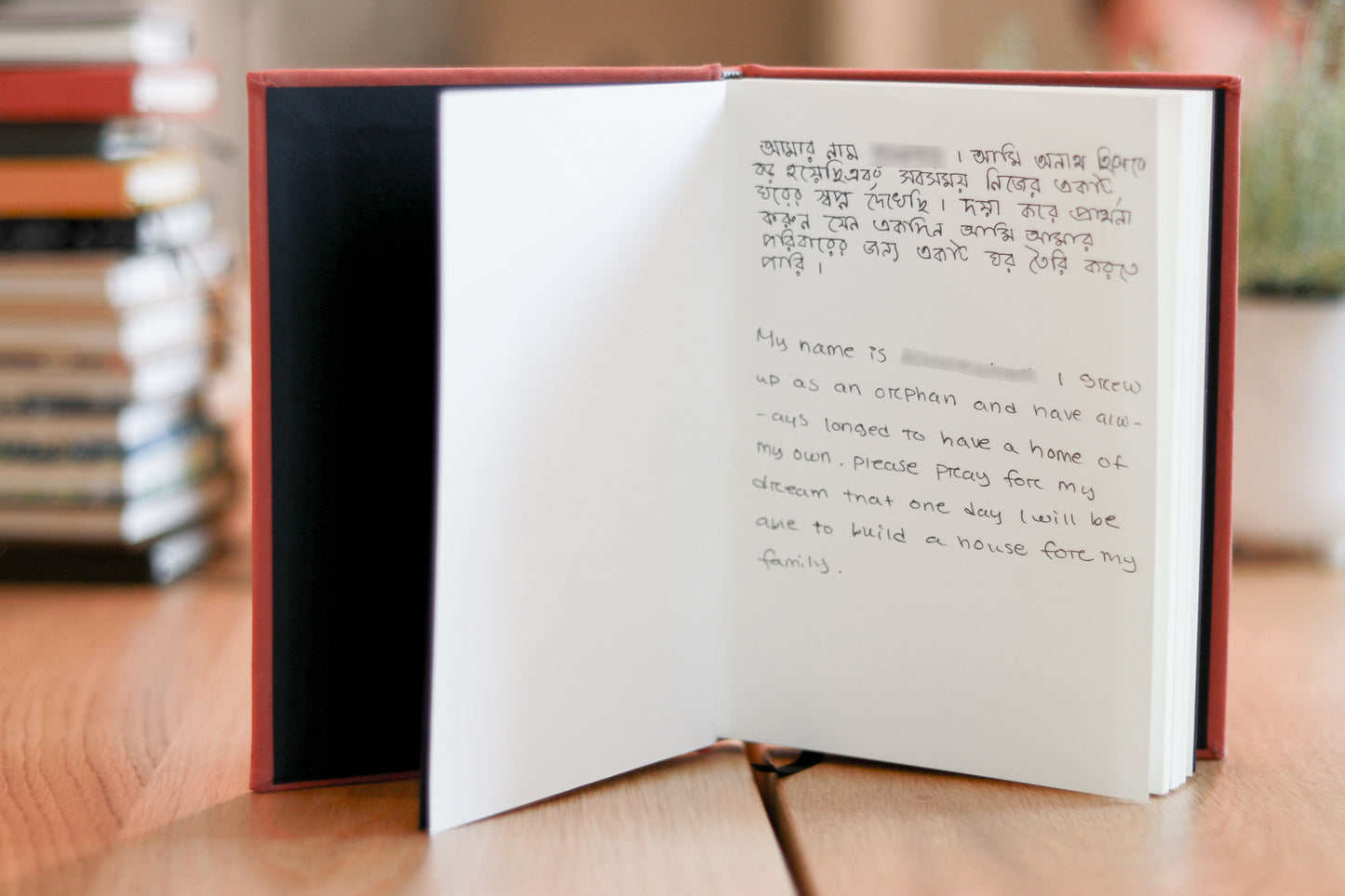 “Give Thanks” Hand-Embroidered Journal