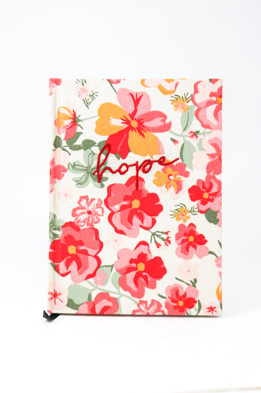 "Hope" Hand-Embroidered Journal