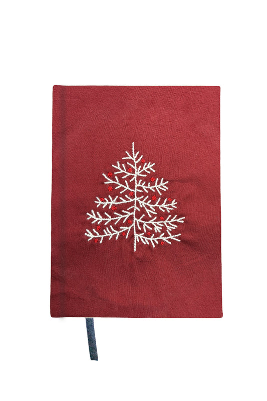 “Christmas Tree” Hand-Embroidered Journal
