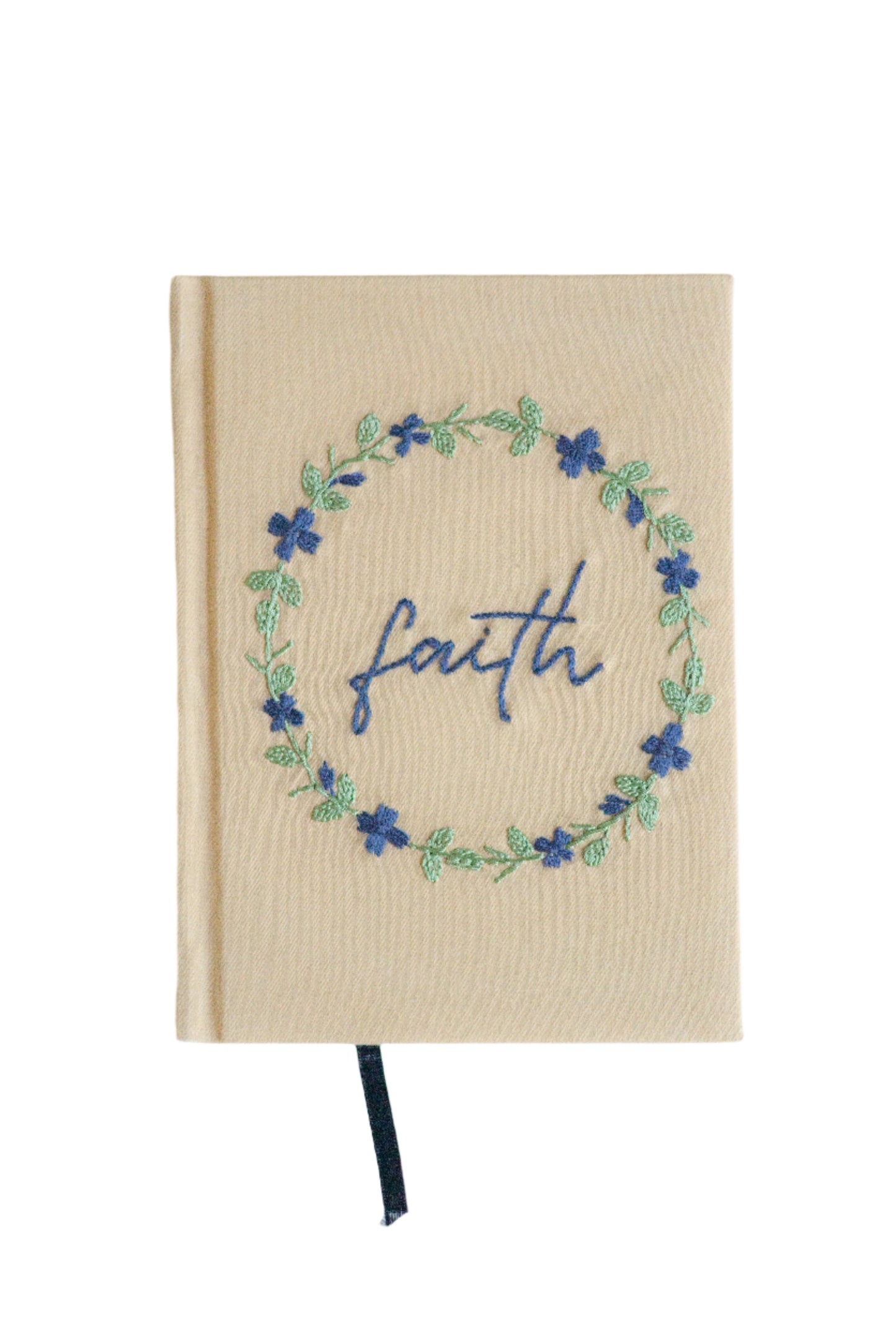 "Faith" Hand-Embroidered Journal