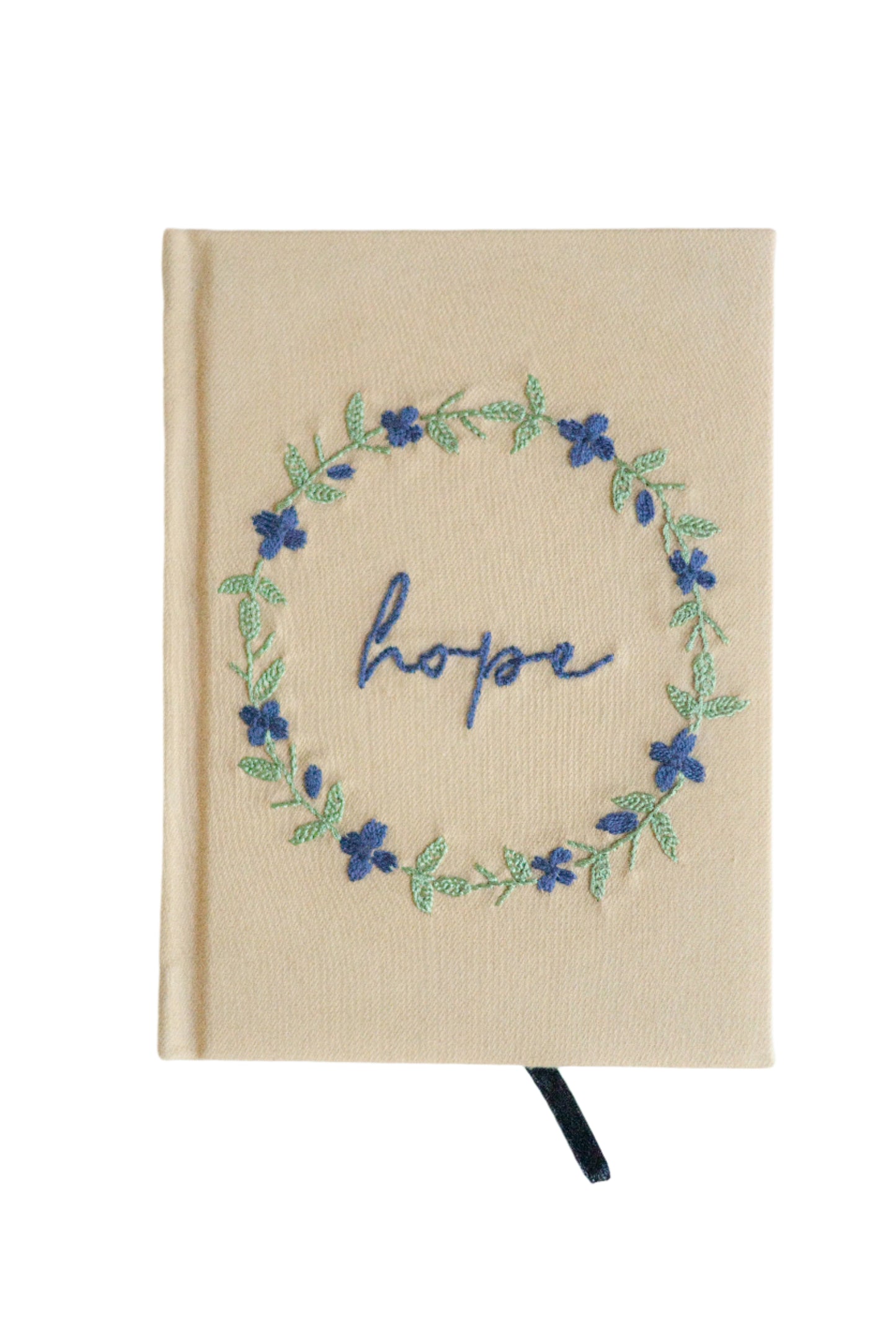 "Hope" Hand-Embroidered Journal