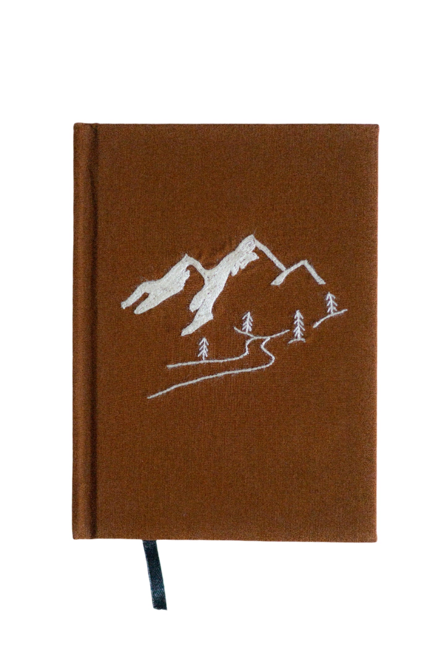 Minimalist Mountains Hand-Embroidered Journal