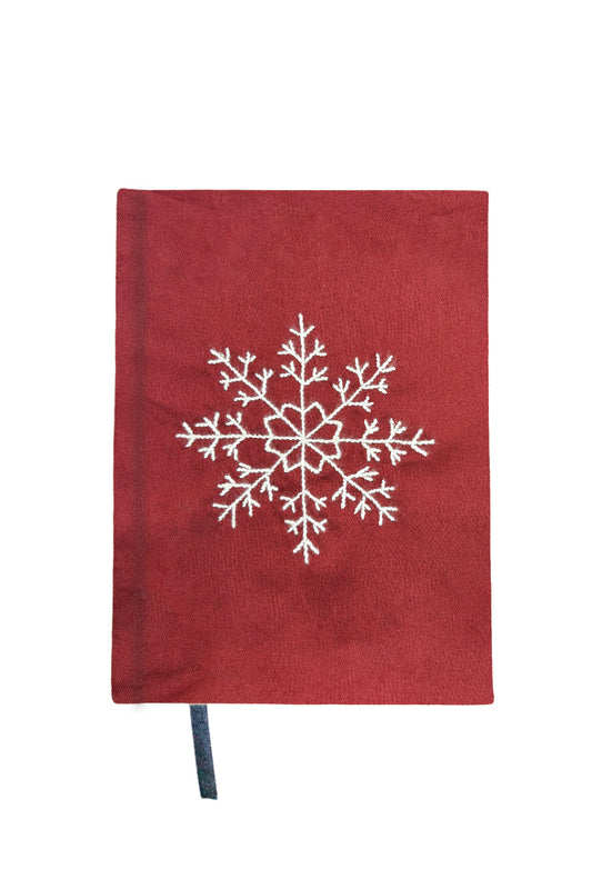“Snowflake” Hand-Embroidered Journal