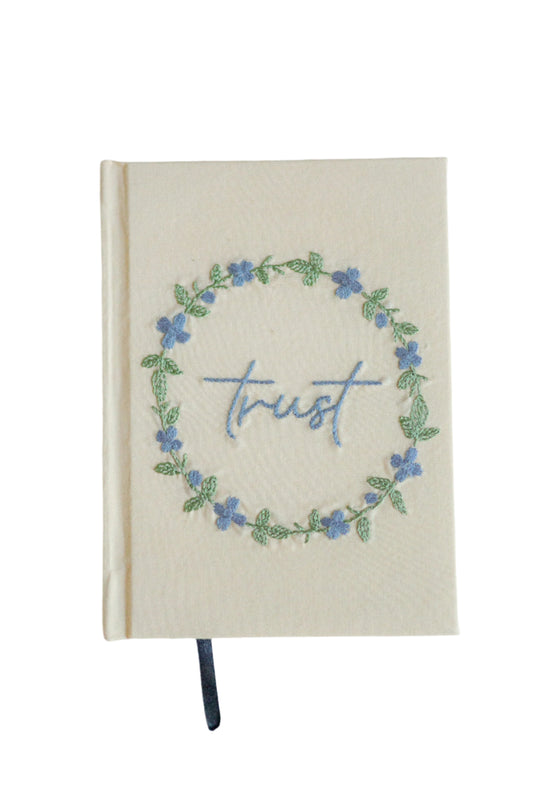 "Trust" Hand-Embroidered Journal