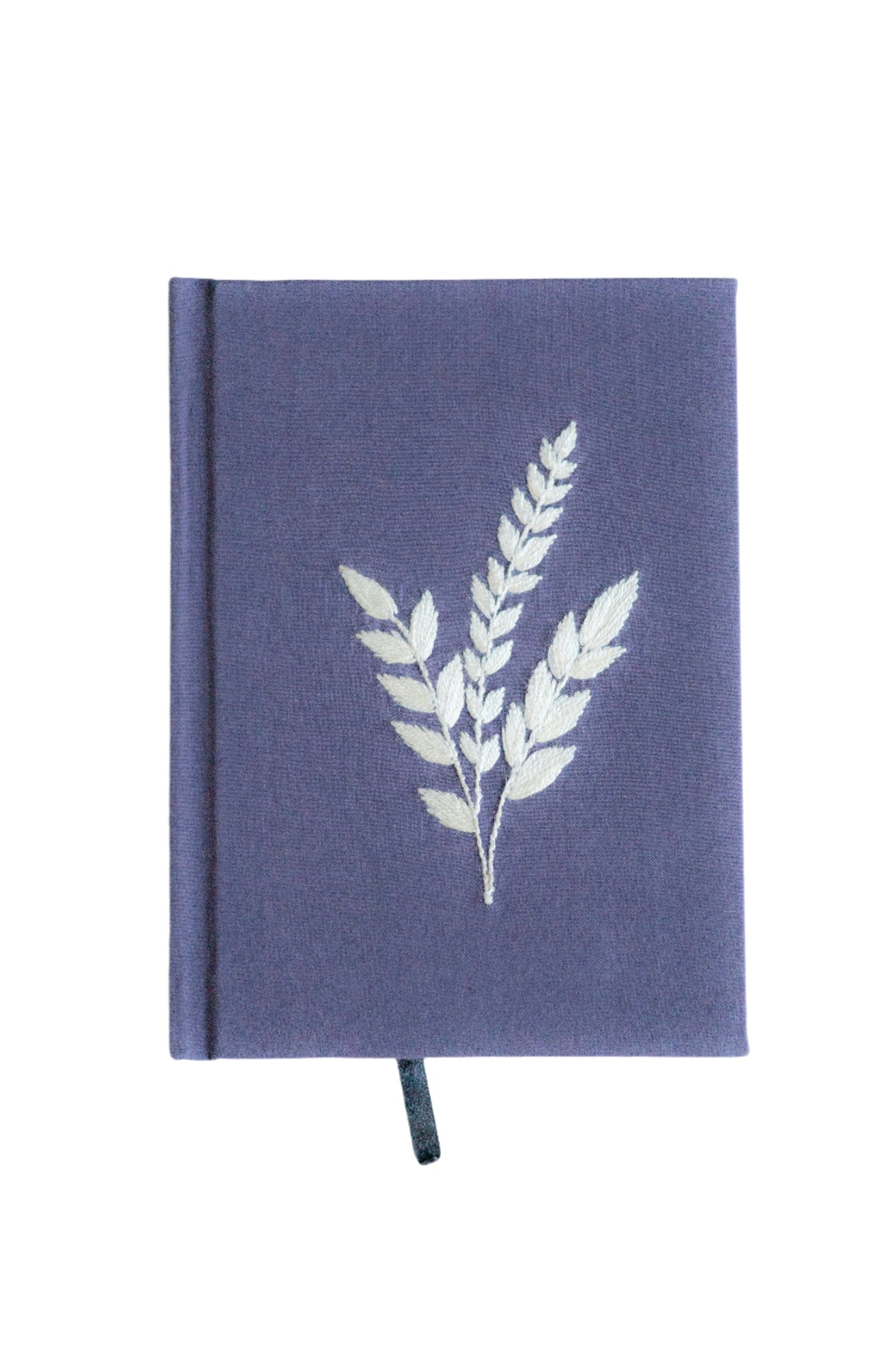 Minimalist Wheat Stalk Hand-Embroidered Journal
