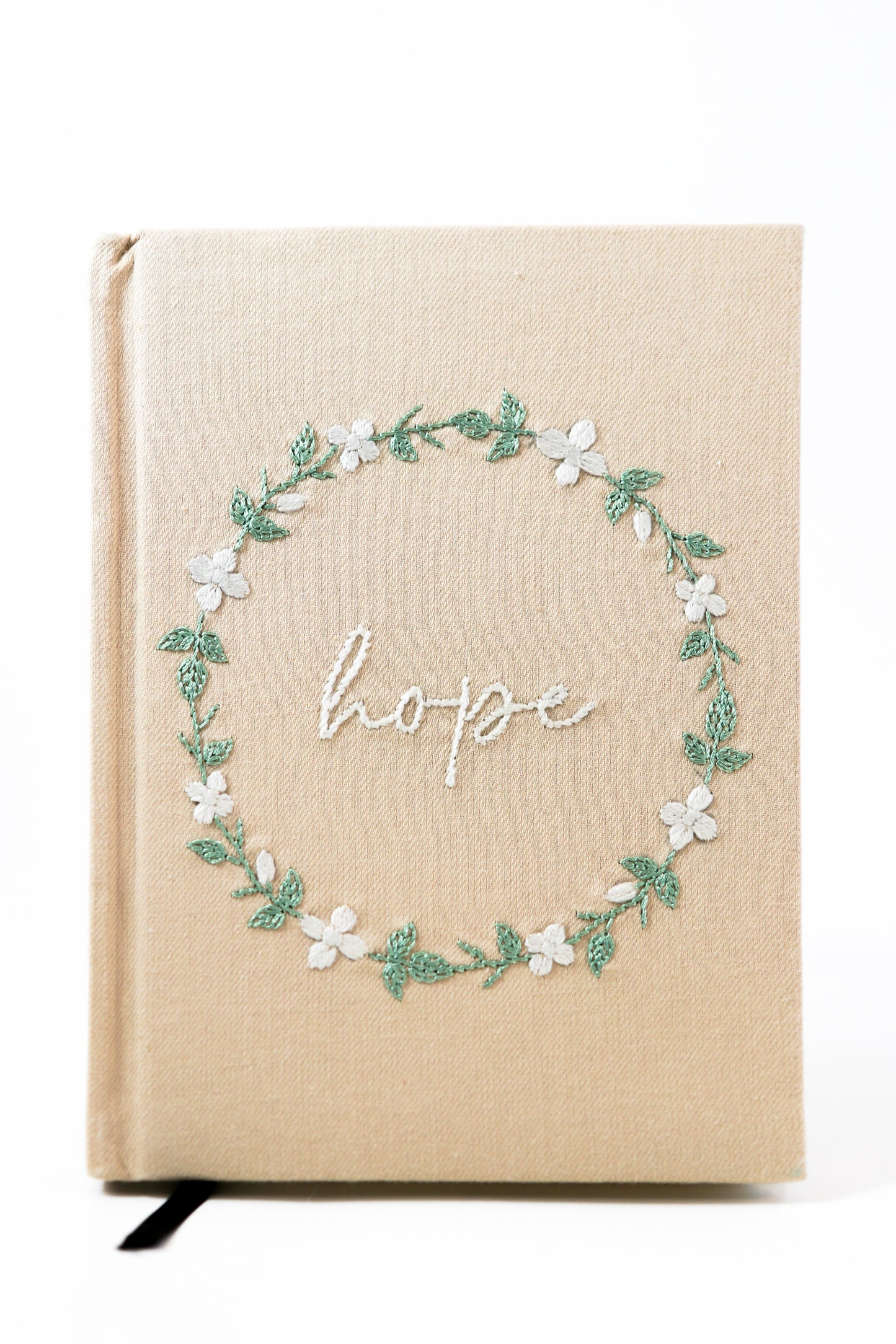 "Hope" Circlet Hand-Embroidered Journal