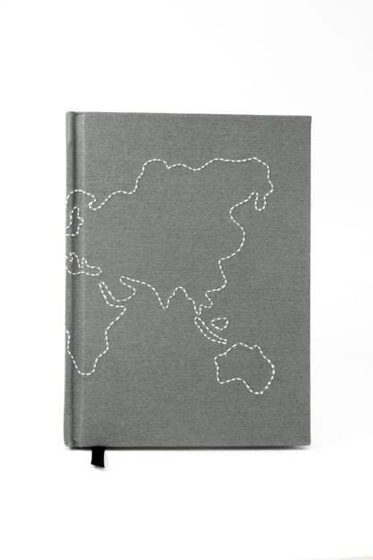 Minimalist “Map” Hand-Embroidered Journal