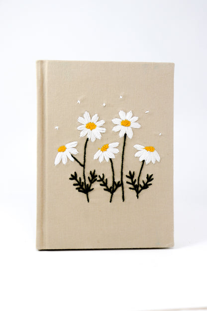 “Daisies” Hand-Embroidered Journal