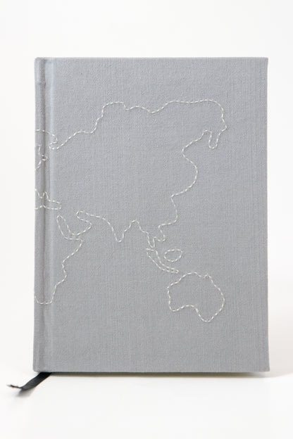 Minimalist “Map” Hand-Embroidered Journal