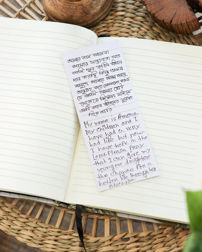 Minimalist “Map” Hand-Embroidered Journal