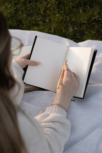 Minimalist “Wheat Stalk” Hand-Embroidered Journal