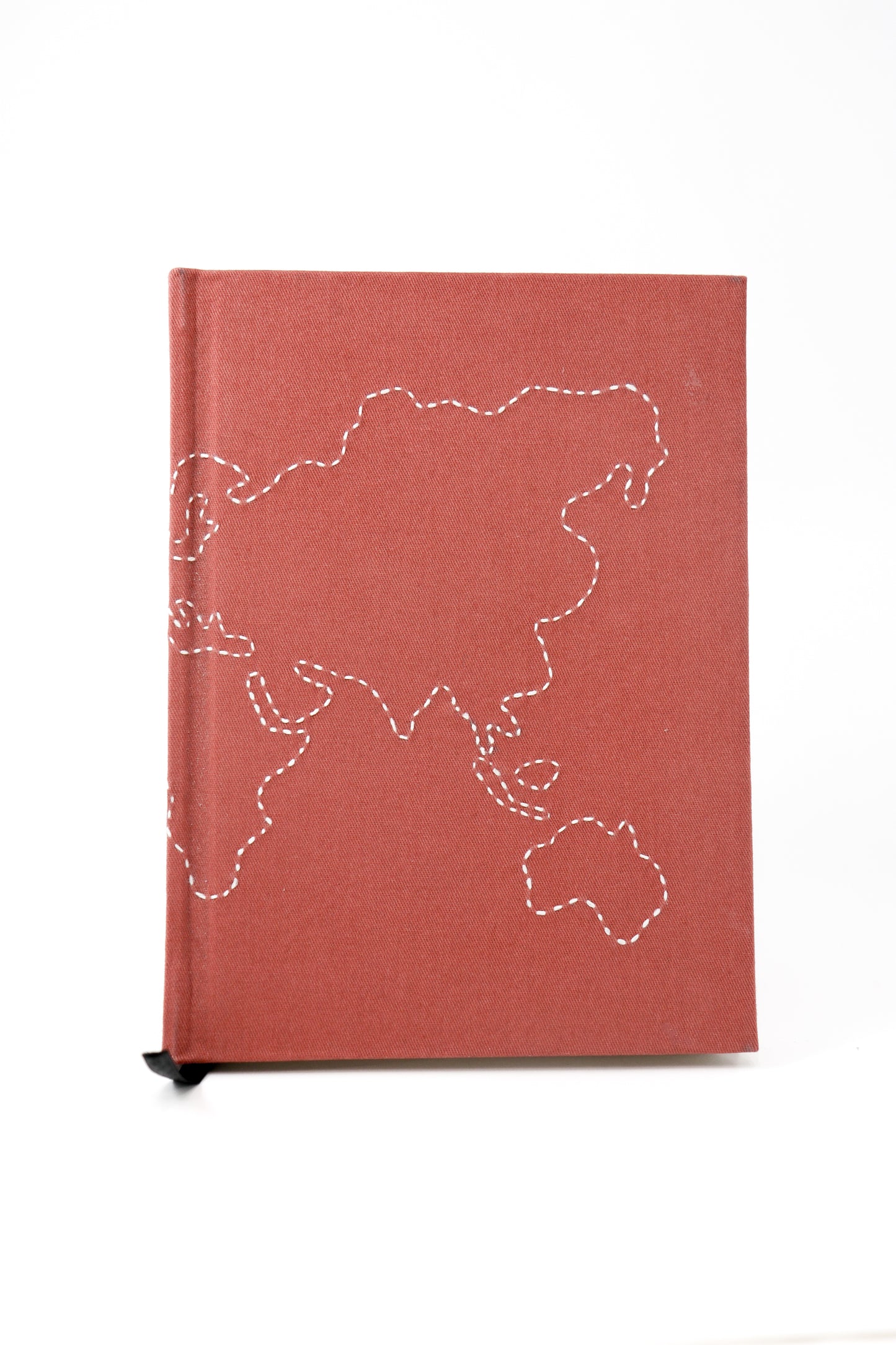 Minimalist Map Hand-Embroidered Journal