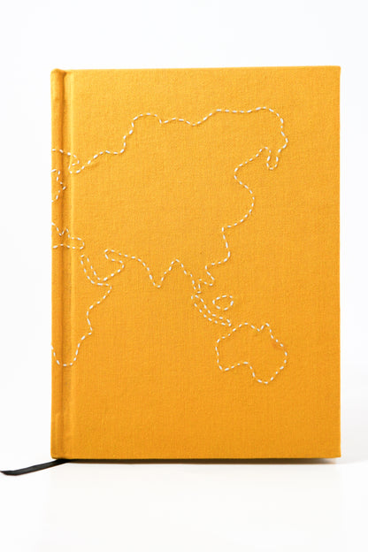 Minimalist “Map” Hand-Embroidered Journal