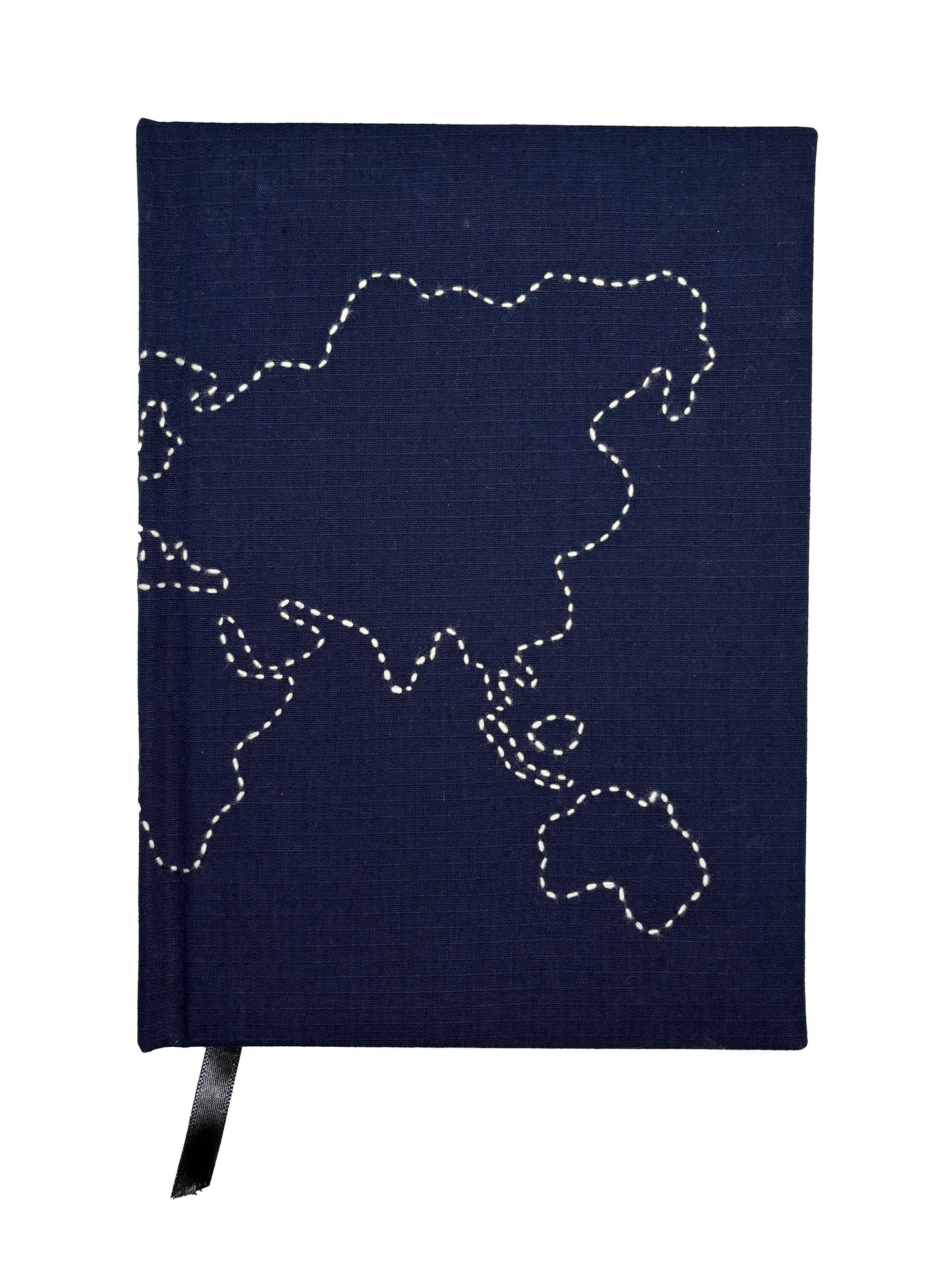 Minimalist “Map” Hand-Embroidered Journal