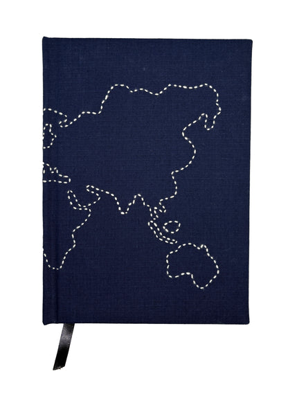 Minimalist “Map” Hand-Embroidered Journal