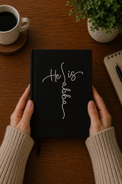 “He is Abba” Hand-Embroidered Journal