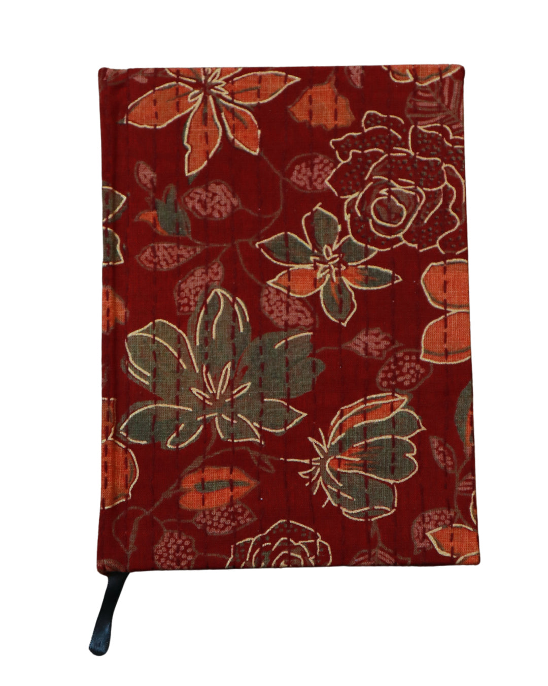 Kantha Stitching “Copper Garden" On Pattern Design Hand-Embroidered Journal