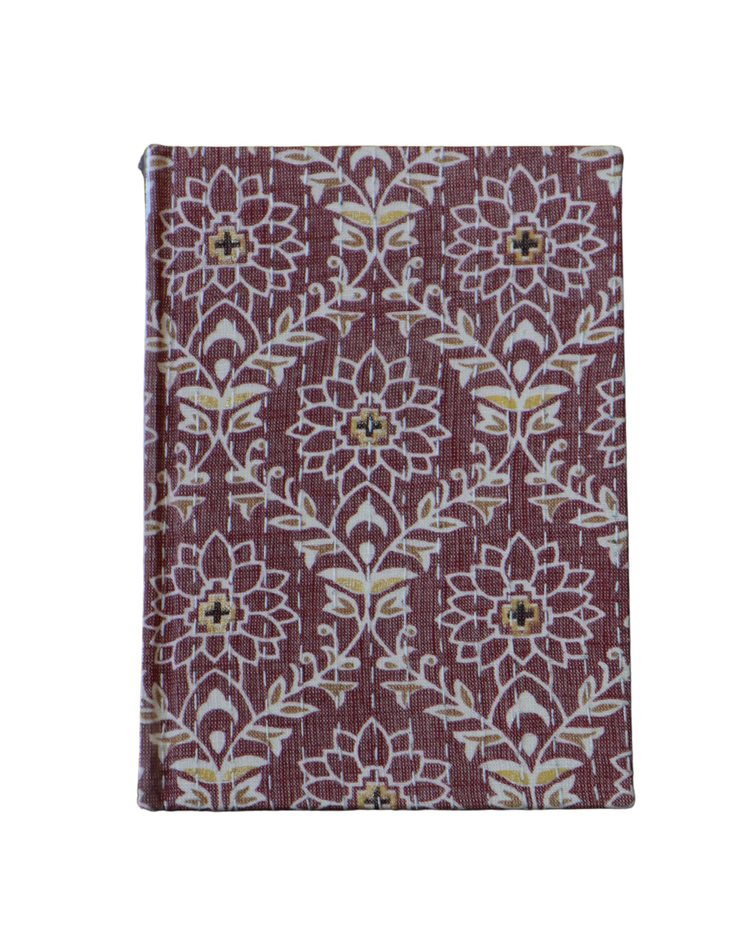 Kantha Stitching "Autumn Sunburst" On Pattern Design Hand-Embroidered Journal