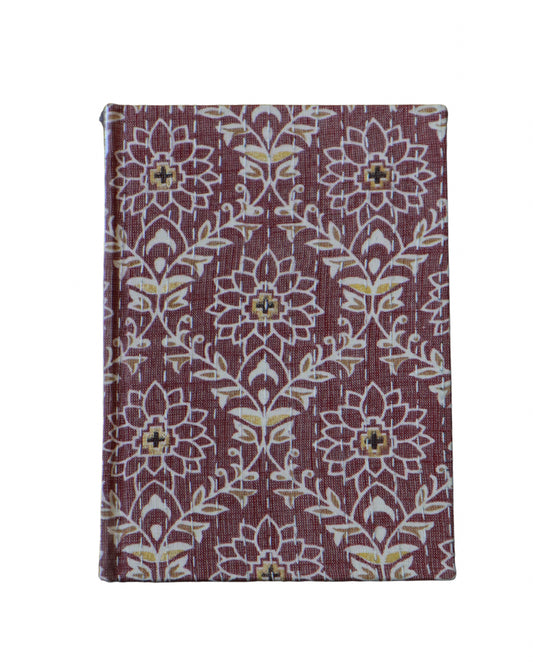 Kantha Stitching "Autumn Sunburst" On Pattern Design Hand-Embroidered Journal