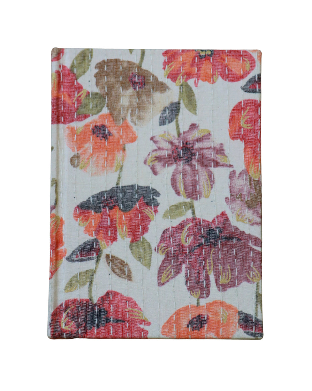 Kantha Stitching “Blush Garden” On Pattern Design Hand-Embroidered Journal