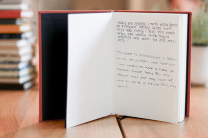 “Give Thanks” Hand-Embroidered Journal