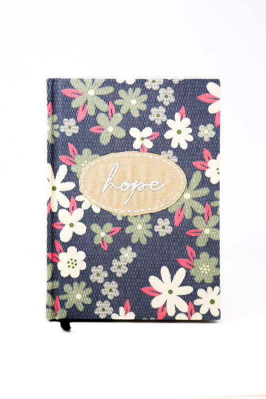 "Hope" Hand-Embroidered Journal