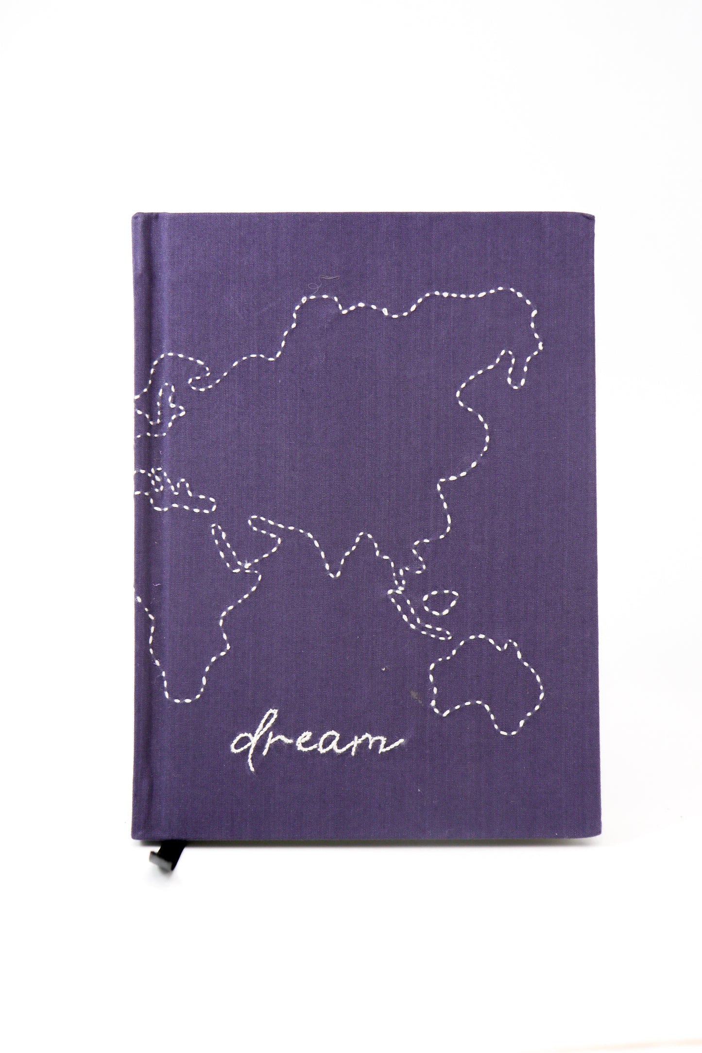 Minimalist "Dream" Map Hand-Embroidered Journal