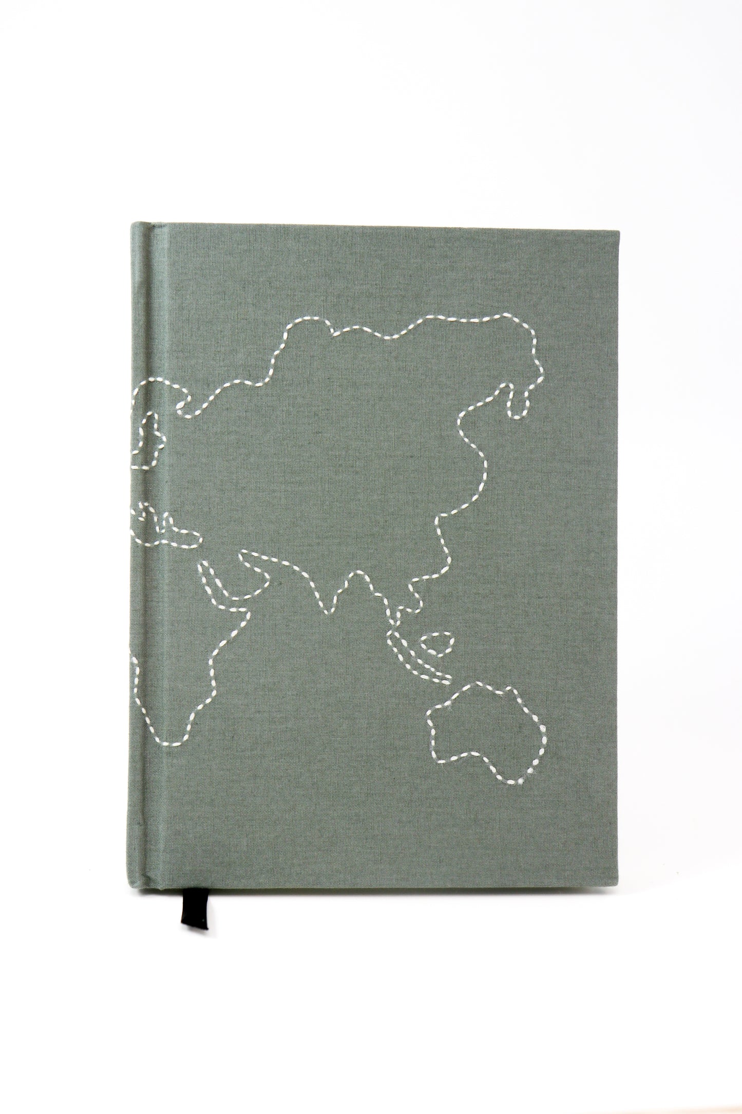 Minimalist Map Hand-Embroidered Journal