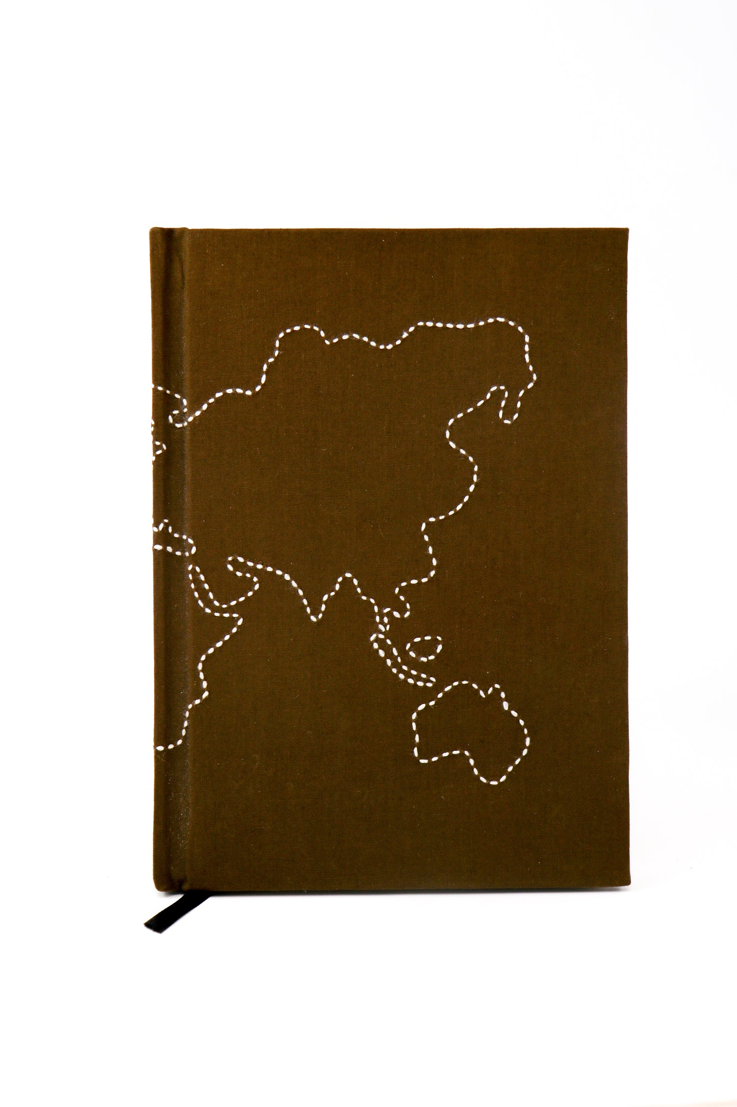 Minimalist Map Hand-Embroidered Journal