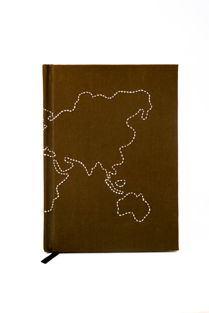 Minimalist “Map” Hand-Embroidered Journal