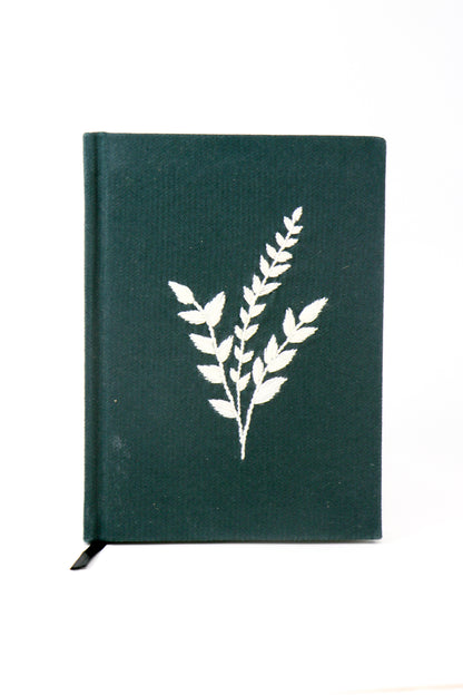Minimalist “Wheat Stalk” Hand-Embroidered Journal