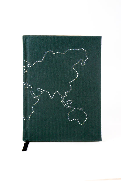 Minimalist “Map” Hand-Embroidered Journal
