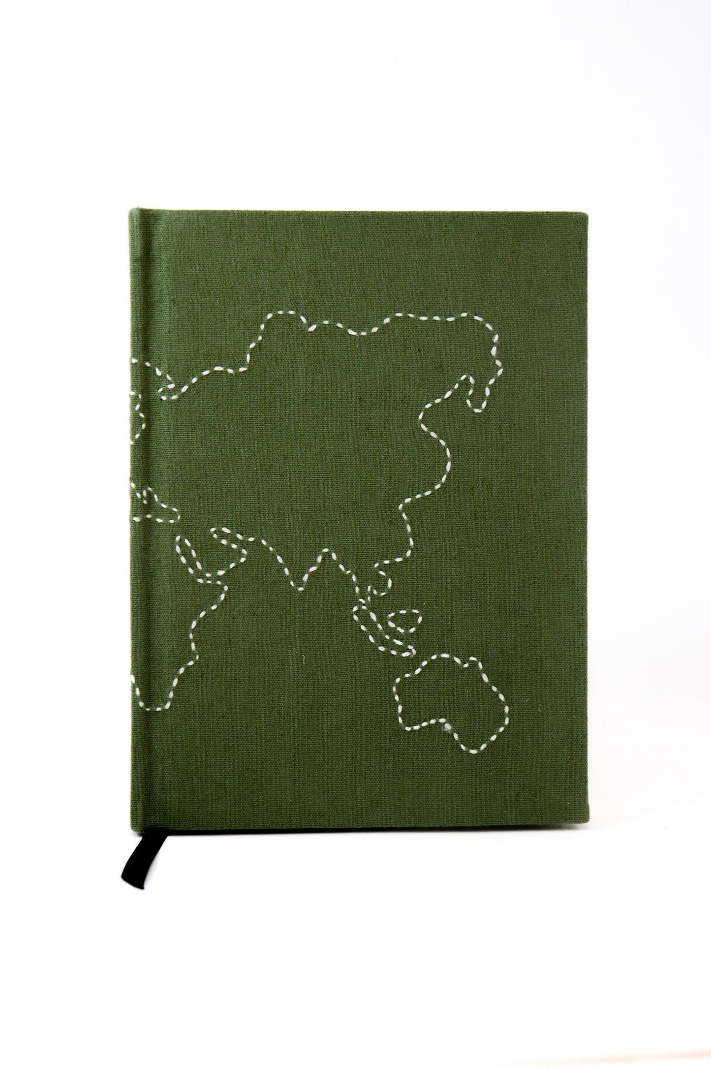 Minimalist Map Hand-Embroidered Journal