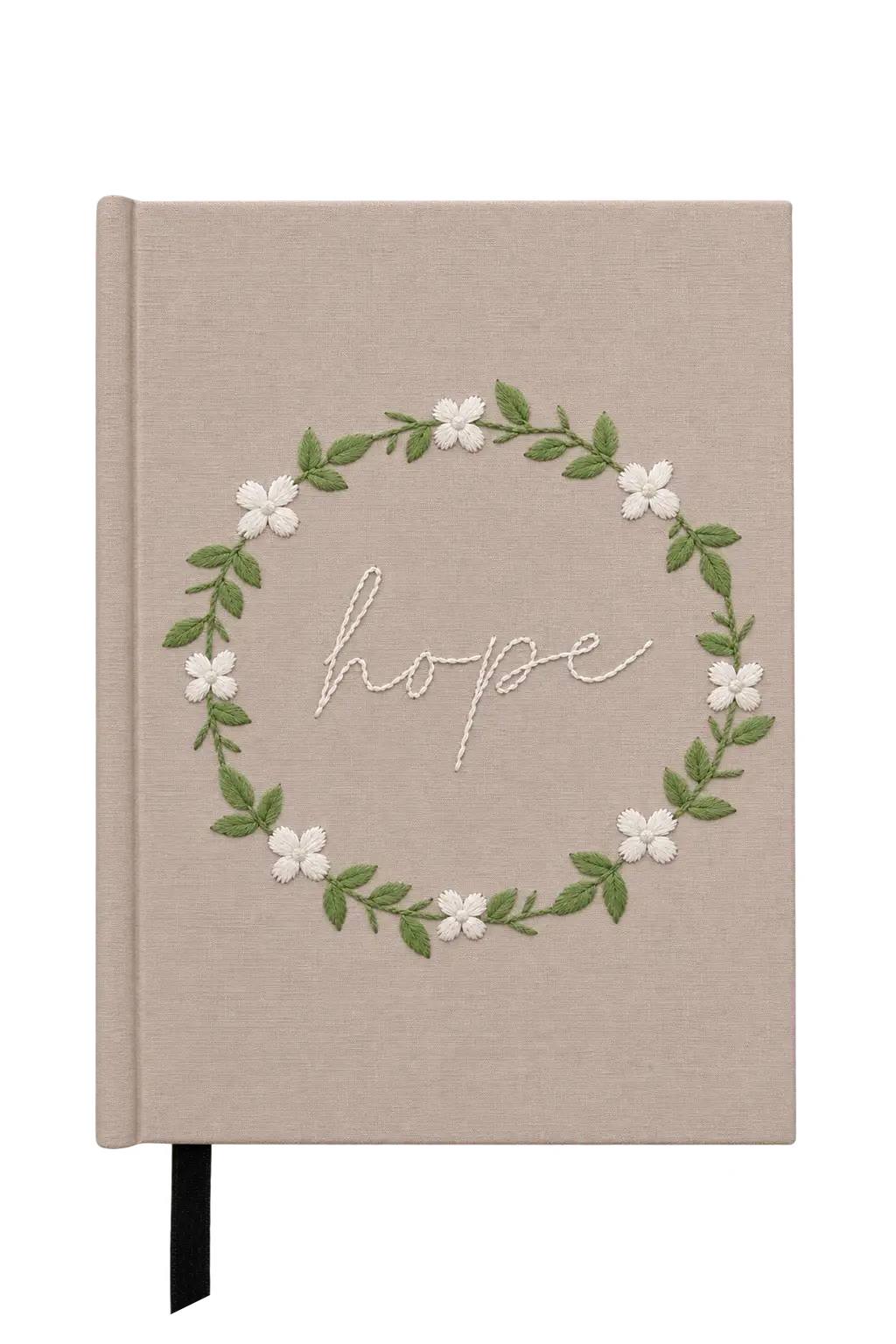 "Hope" Circlet Hand-Embroidered Journal