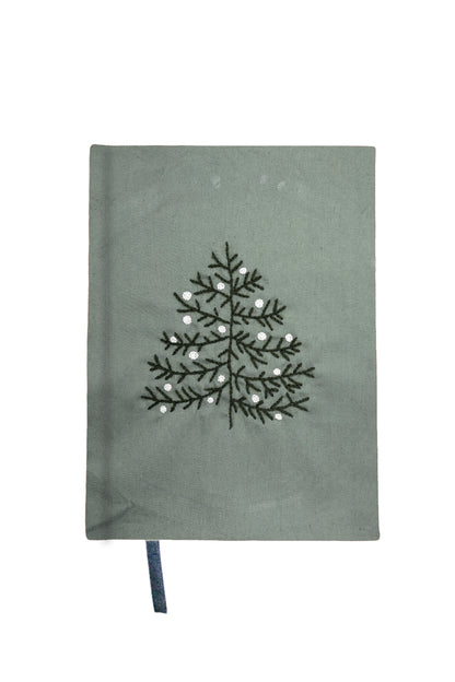 “Christmas Tree” Hand-Embroidered Journal