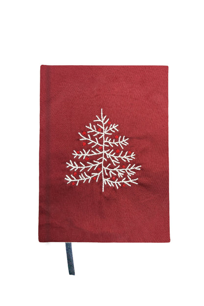 “Christmas Tree” Hand-Embroidered Journal