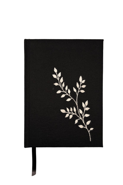 Minimalist “Trailing Vine” Hand-Embroidered Journal