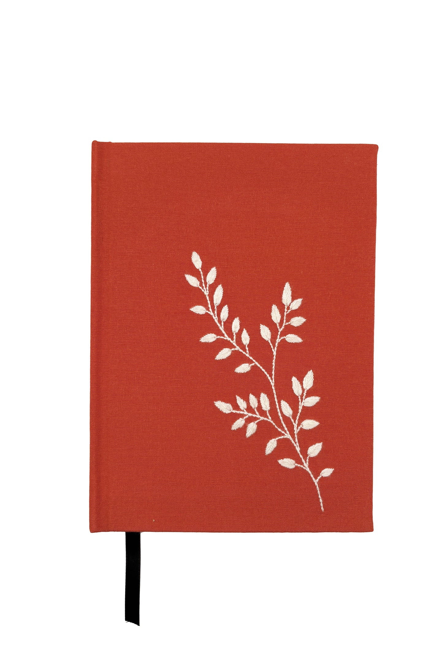 Minimalist “Trailing Vine” Hand-Embroidered Journal