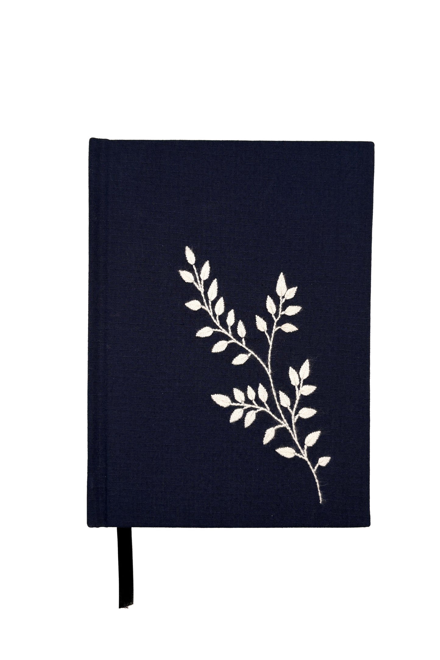 Minimalist “Trailing Vine” Hand-Embroidered Journal