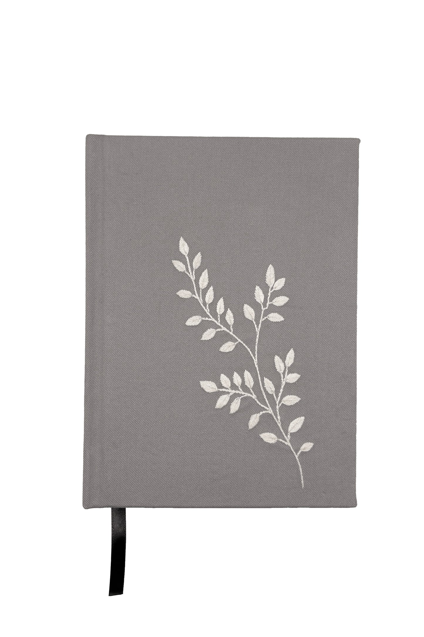 Minimalist “Trailing Vine” Hand-Embroidered Journal