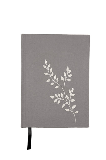 Minimalist “Trailing Vine” Hand-Embroidered Journal