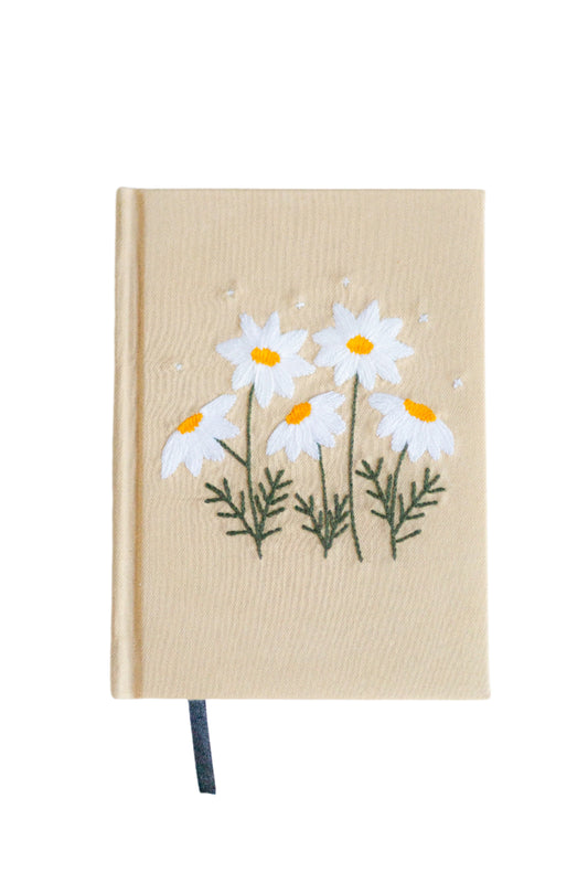 Daisies Hand-Embroidered Journal