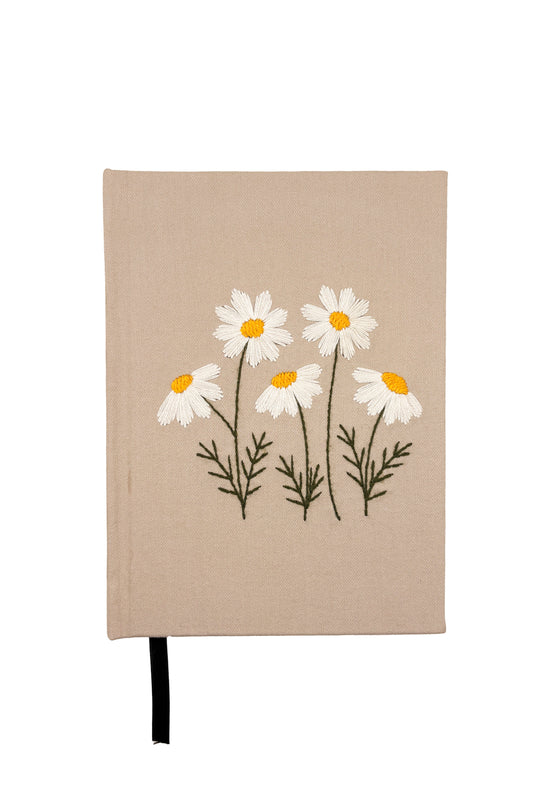 “Daisies” Hand-Embroidered Journal