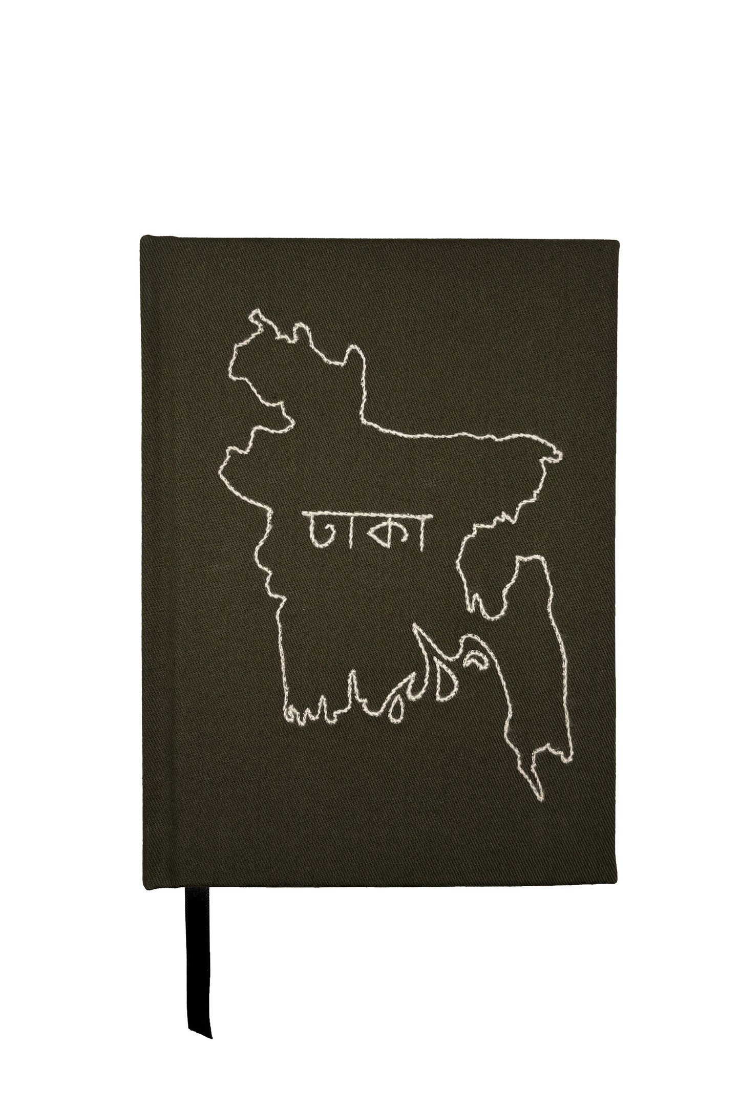 Bangladesh Map Hand-Embroidered Journal