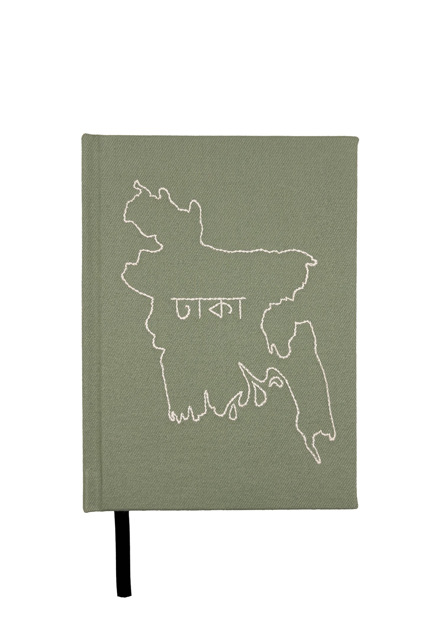 Bangladesh Map Hand-Embroidered Journal