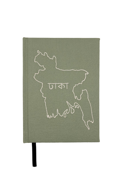 Bangladesh Map Hand-Embroidered Journal