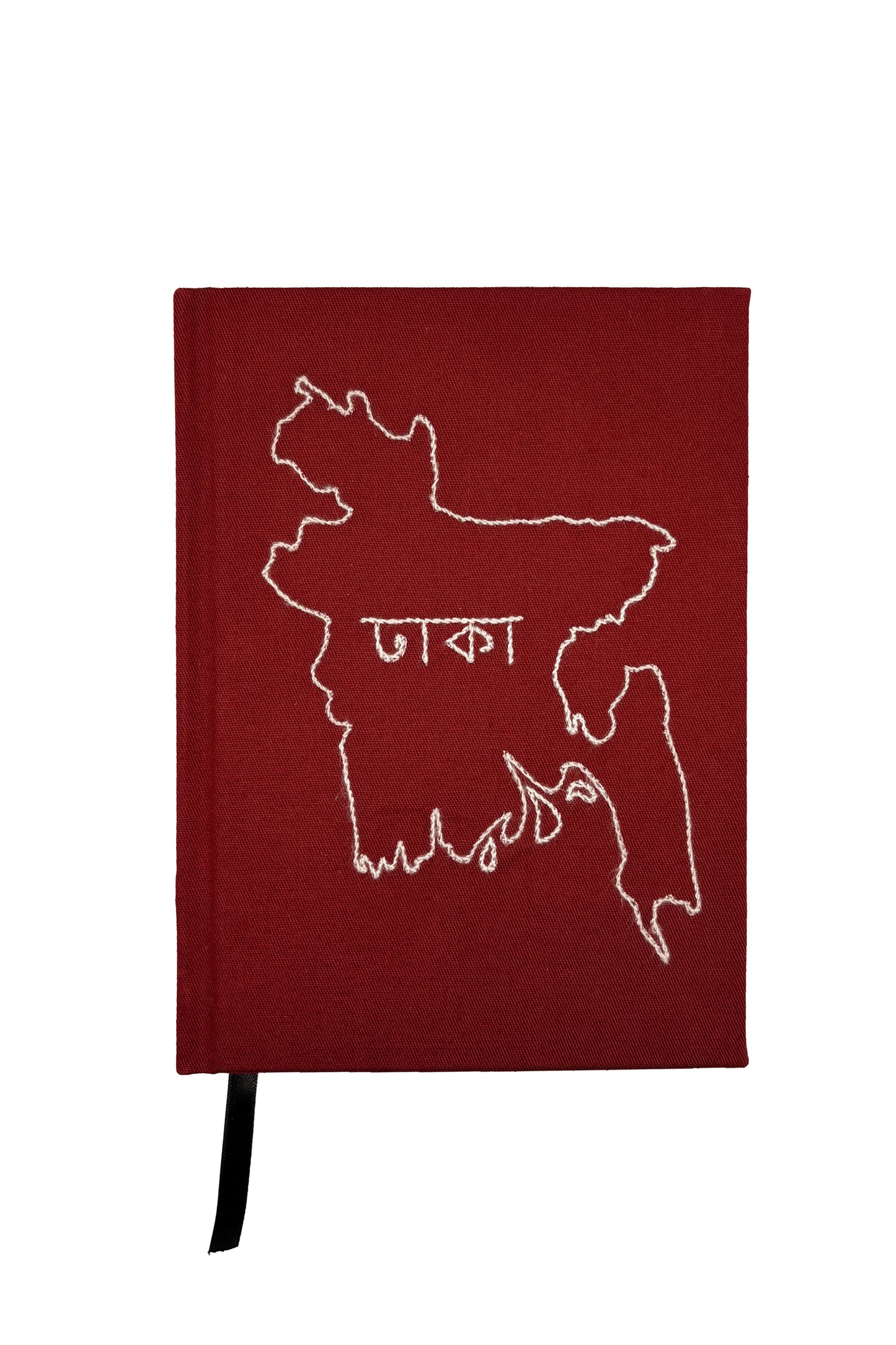Bangladesh Map Hand-Embroidered Journal