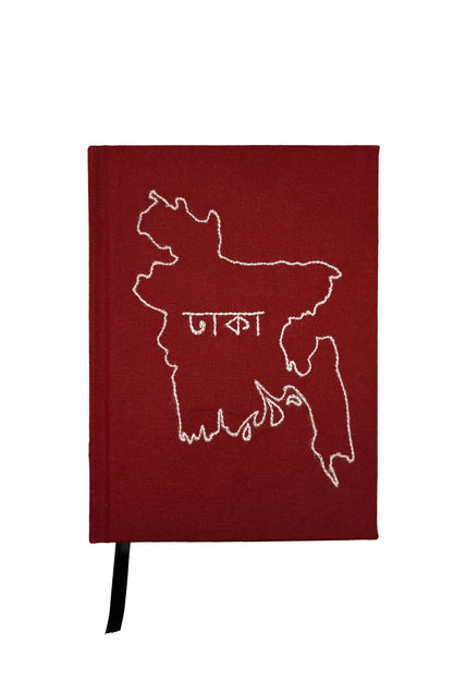 Bangladesh Map Hand-Embroidered Journal